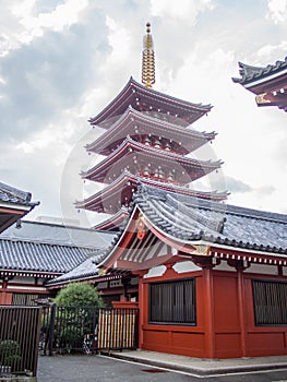 Sensoji æµ…è‰å¯º Temple, Tokyo, Japan, Pagoda